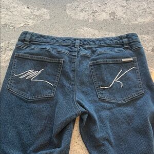 MICHAEL Michael Kors Dark Blue Embellished Jeans 6